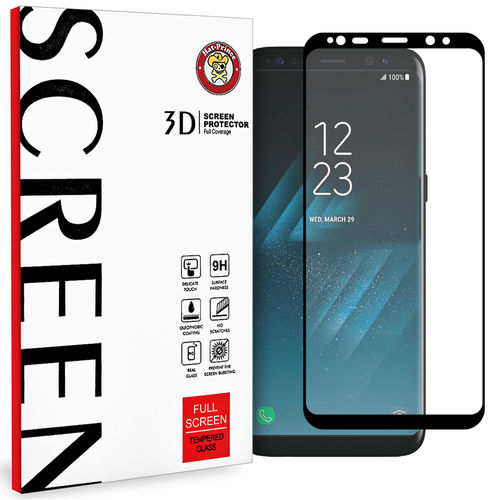 3D Curved Tempered Glass Screen Protector for Samsung Galaxy S8 - Black